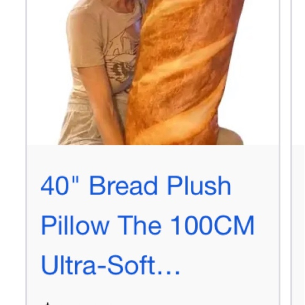 Cozy Bread-Shaped Plush Pillow